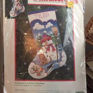 Dimensions Needlepoint Kit ~ Snowman & Friends